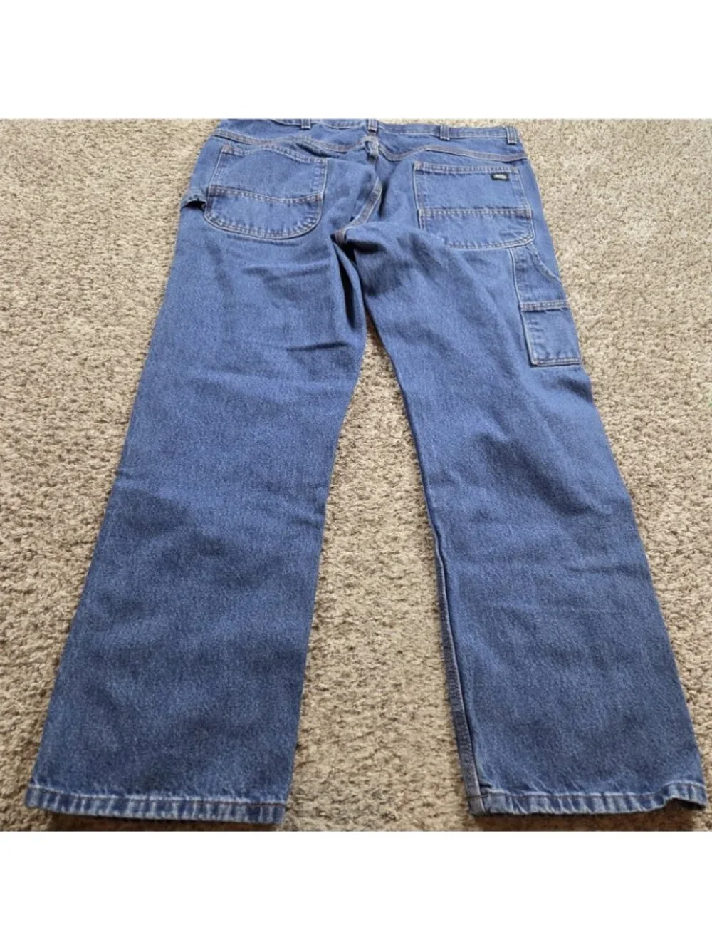 KEY Carpenter Jeans Mens 39x32 Blue Denim Relaxed Fit Straight Leg Lot Of 2
